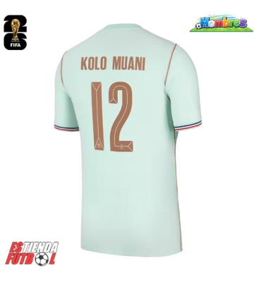 Francia Randal Kolo Muani #12 Segunda Equipación Mundial 2026 Manga Corta